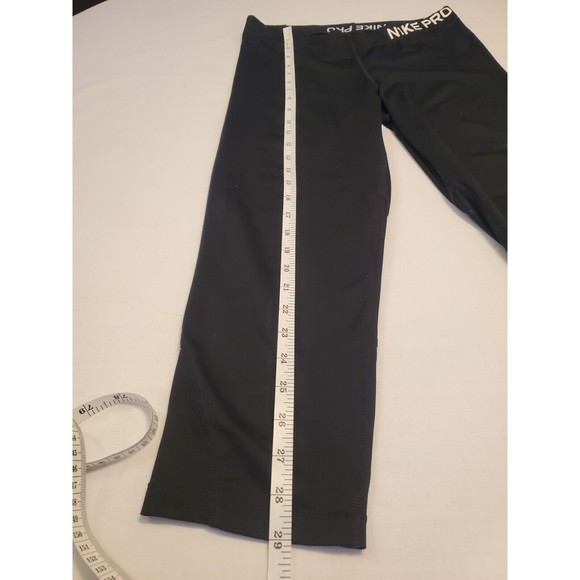 Nike Pro Dri Fit  Capri Leggings Women's Sz S Cropped Pants Black - Picture 6 of 10
